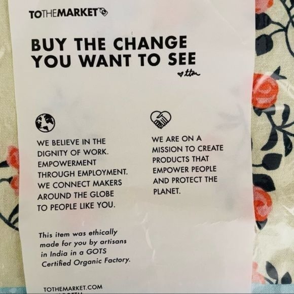 To the Market Ice Ice Floral Tea Towel New Cotton Kitchen Bath - Picture 5 of 7